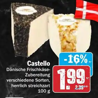 Hit Castello Dänische Frischkäse- Zubereitung 100 g Angebot