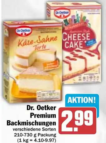 Hit Dr. Oetker Premium Backmischungen 210-730 g Packung Angebot