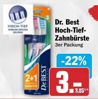 HIT Dr. Best Hoch-Tief-Zahnbürste 3er Packung Angebot
