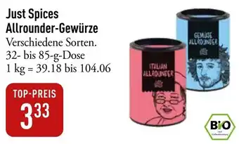 Galeria Markthalle Just Spices Allrounder-Gewürze 32-85 g Dose Angebot