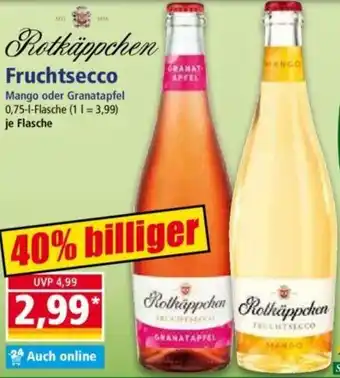 Norma Rotkäppchen Fruchtsecco 0,75 L Flasche Angebot