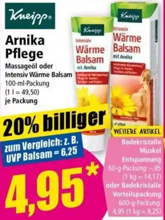 Norma Kneipp Arnika Pflege 100 ml Packung Angebot