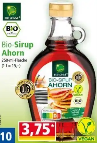 Norma BIO SONNE Bio-Sirup Ahorn 250 ml Flasche Angebot