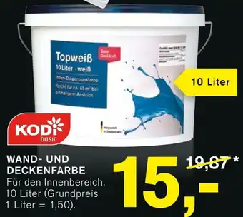 KODi WAND UND DECKENFARBE 10 Liter Angebot