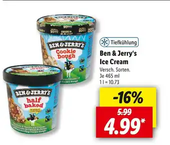 Lidl Ben & jerry‘s ice cream Angebot