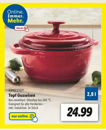 Lidl Ernesto topf gusseisen Angebot