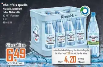 Klaas und Kock Rheinfels Quelle Klassik, Medium oder Naturelle 12x1 L Angebot