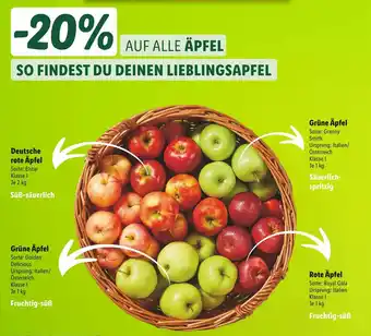 Lidl -20% auf alle äpfel Angebot