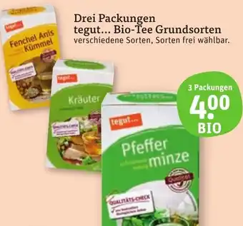 tegut tegut Bio-Tee Grundsorten 3 Packungen Angebot