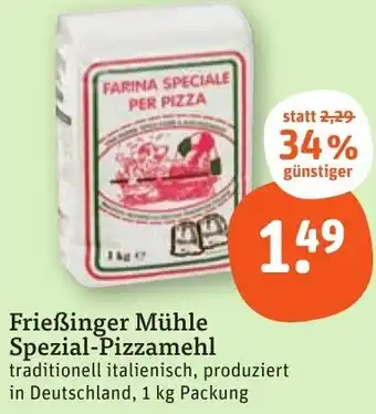 tegut Frießinger Mühle Spezial-Pizzamehl 1 kg Packung Angebot