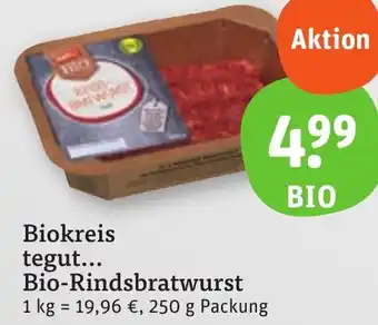 tegut Biokreis tegut Bio-Rindsbratwurst 250 g Packung Angebot