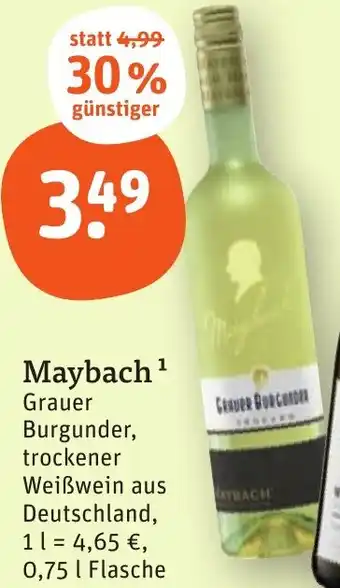 tegut Maybach 0,75 L Flasche Angebot