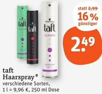 tegut taft Haarspray 250 ml Dose Angebot