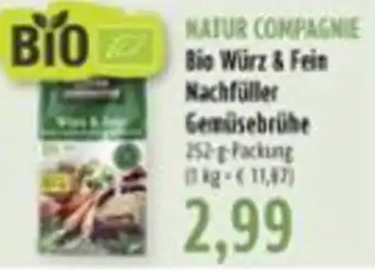 BUNGERT NATUR COMPAGNIE Bio Würz & Fein Nachfüller Gemüsebrühe 252 g Packung Angebot