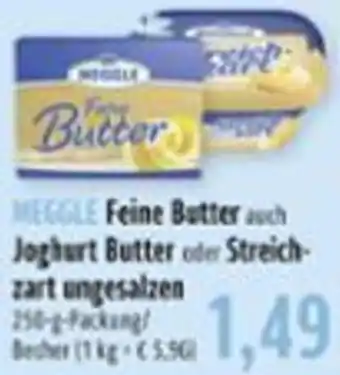 BUNGERT MEGGLE Feine Butter auch Joghurt Butter oder Streichzart ungesalzen 250 g Angebot