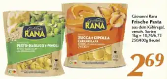 inkoop Giovanni Rana Frische Pasta 250/400g Beutel Angebot