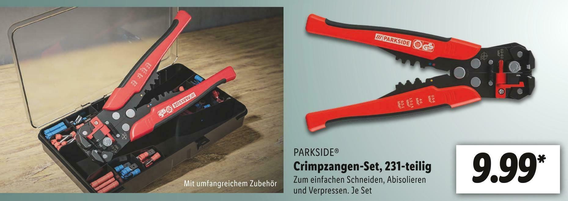 Parkside crimpzangenset Angebot bei Lidl