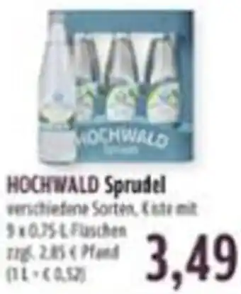 BUNGERT Hochwald Sprudel 9x0,75 L Flaschen Angebot