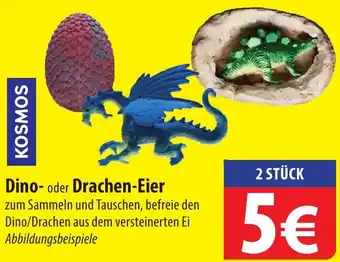 Famila Nord Ost KOSMOS Dino oder Drachen-Eier 2 Stück Angebot