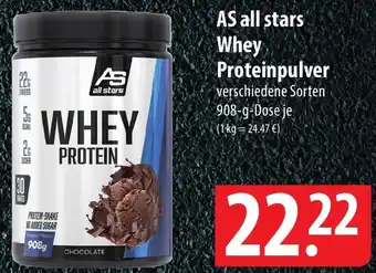 Famila Nord Ost AS all stars Whey Proteinpulver 908 g Dose Angebot