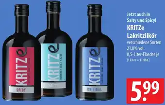 Famila Nord Ost KRITZe Lakritzlikör 0,5 Liter Flasche Angebot