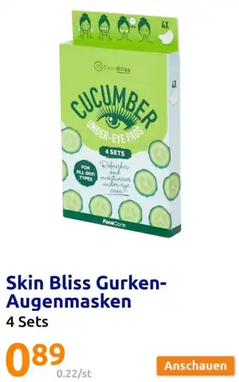 Action Skin Bliss Gurken-Augenmasken 4 Sets Angebot