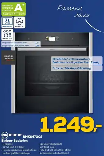 Euronics NEFF BMK6470CS Einbau-Backofen Angebot