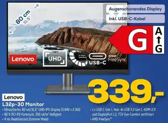 Euronics Lenovo L32p-30 Monitor Angebot