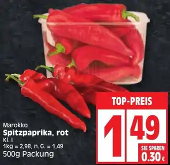 Edeka Marokko Spitzpaprika, rot 500 g Packung Angebot