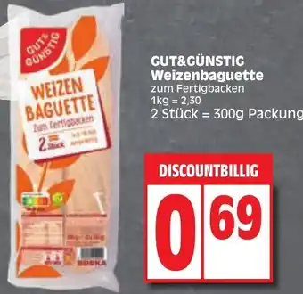 Edeka GUT&GÜNSTIG Weizenbaguette 300 g Packung Angebot