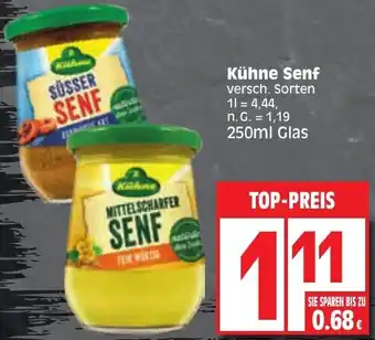 Edeka Kühne Senf 250 ml Glas Angebot