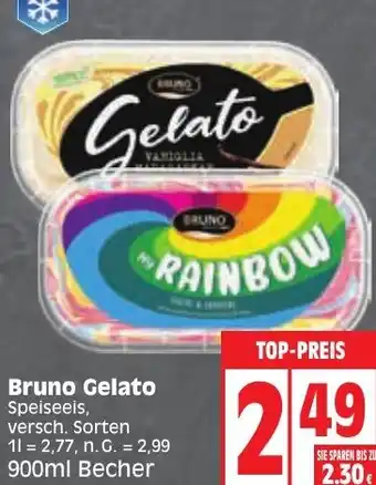 Edeka Bruno Gelato Speiseeis 900 ml Becher Angebot