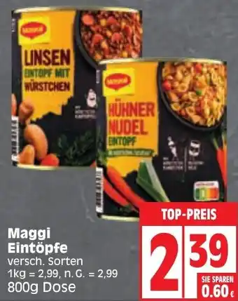 Edeka Maggi Eintöpfe 800 g Dose Angebot