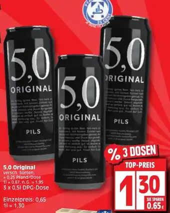 Edeka 5,0 Original 3 x 0,5 L DPG-Dose Angebot