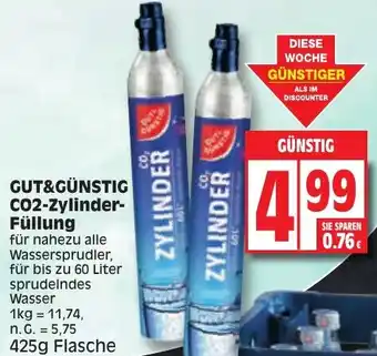 Edeka GUT&GÜNSTIG CO2-Zylinder-Füllung 425 g Flasche Angebot