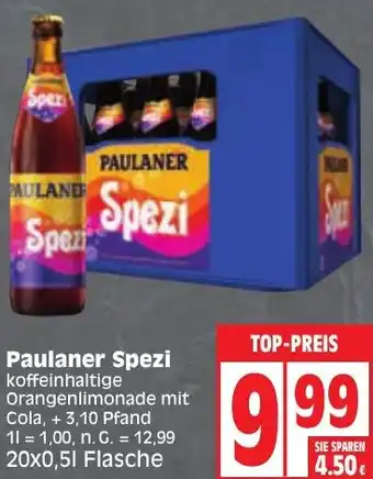 Edeka Paulaner Spezi 20x0,5 L Flasche Angebot