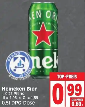 Edeka Heineken Bier 0,5 L DPG-Dose Angebot