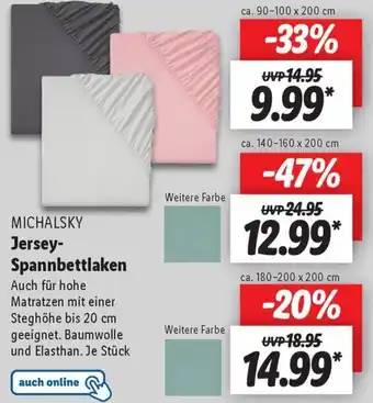 Lidl MICHALSKY Jersey-Spannbettlaken Angebot