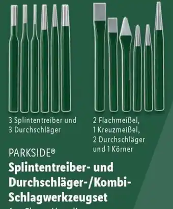 Lidl PARKSIDE Splintentreiber und Durchschläger/Kombi Schlagwerkzeugset Angebot