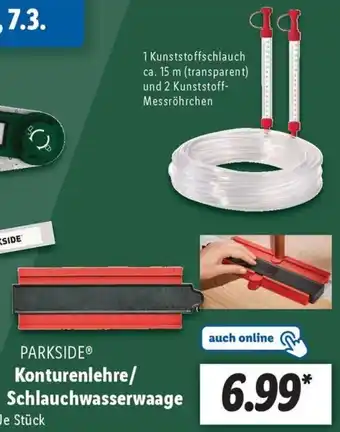 Lidl PARKSIDE Konturenlehre/ Schlauchwasserwaage Angebot