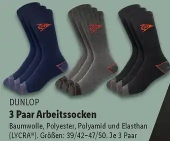 Lidl DUNLOP 3 Paar Arbeitssocken Angebot