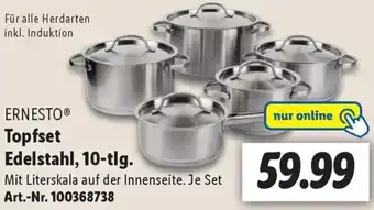 Lidl ERNESTO Topfset Edelstahl, 10-tlg. Angebot