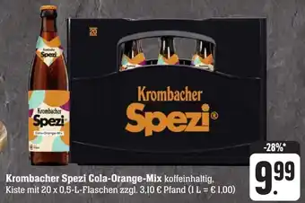 Scheck-in-Center Krombacher Spezi Cola Orange Mix 20x0,5 L Flaschen Angebot