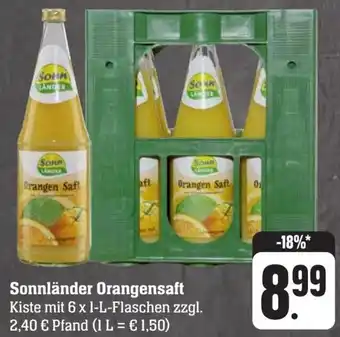 Scheck-in-Center Sonnländer Orangensaft 6 x 1-L-Flaschen Angebot