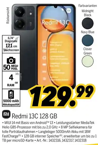 MEDIMAX Redmi 13C 128 GB Angebot