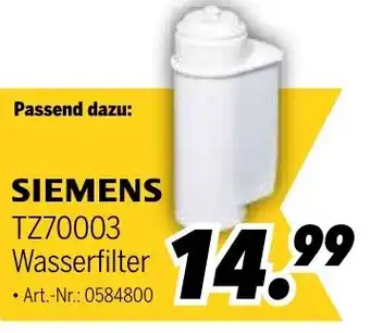MEDIMAX SIEMENS TZ70003 Wasserfilter Angebot