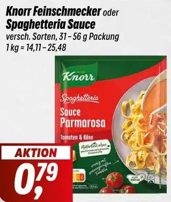 Simmel Knorr Feinschmecker oder Spaghetteria Sauce 31-56 g Packung Angebot