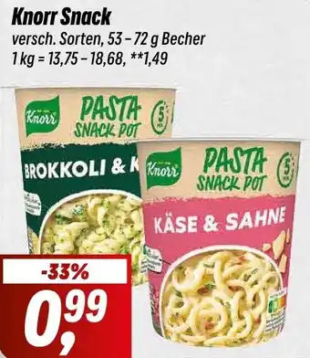 Simmel Knorr Snack 53-72 g Becher Angebot