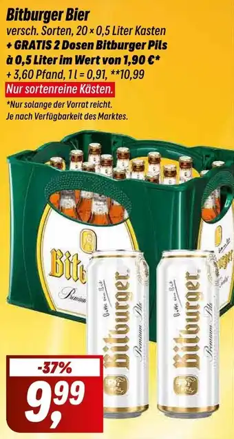 Simmel Bitburger Bier 20x0,5 Liter Kasten Angebot