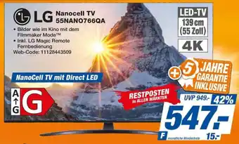 expert Octomedia LG Nanocell TV 55NANO766QA Angebot